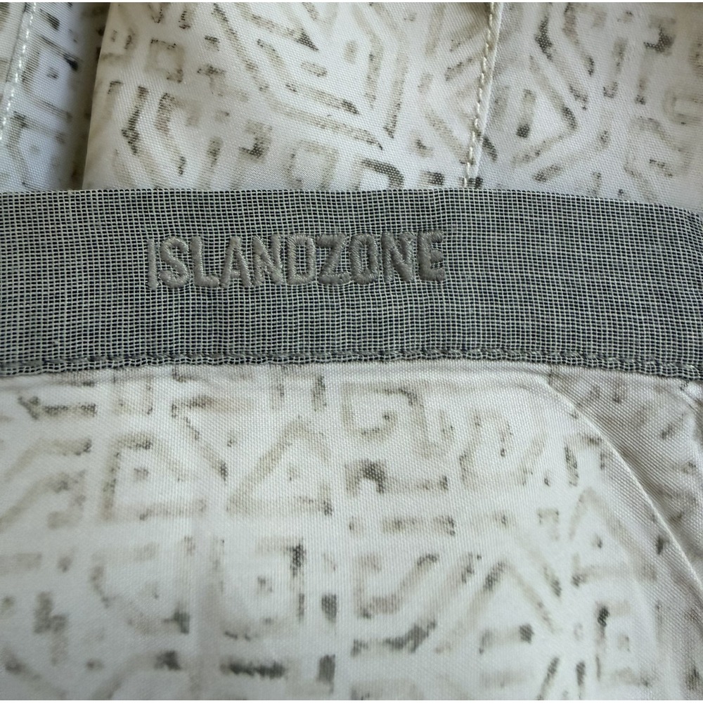 Tommy Bahama The Coconut Point IslandZone XXL Beige Geometric Resort Camp Shirt - Picture 2 of 8
